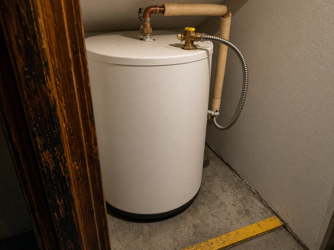 Residential water heater tank with copper and flex connections